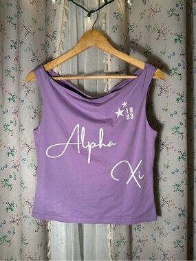 Alpha Industries Lavender Alpha Xi Script Tank Top